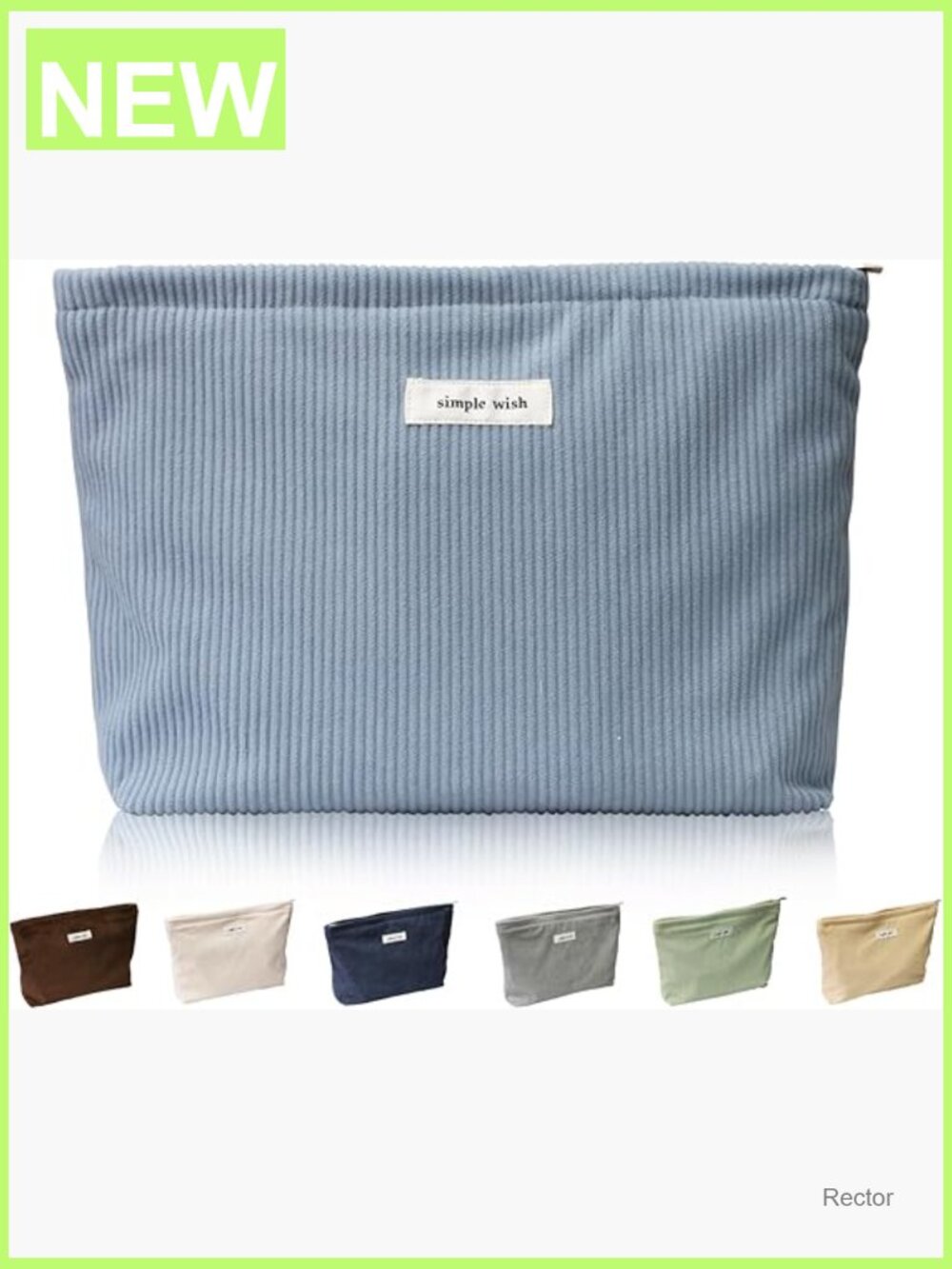 Large Capacity Corduroy Travel Toiletry Bag, Makeup Organizer Pouch